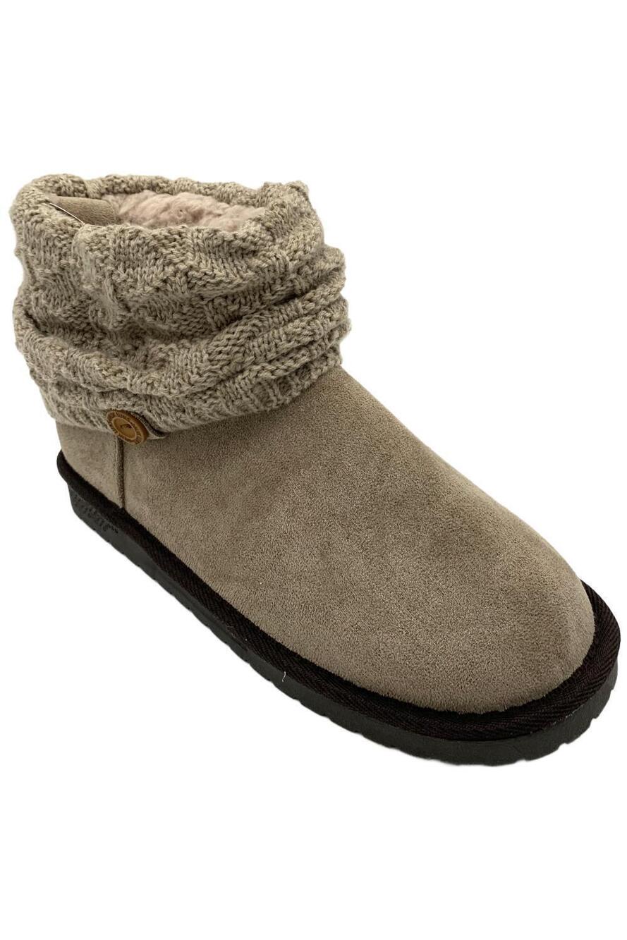 Muk Luks Women's Laurel Ankle Sock Boot Stone/Stone - Medium